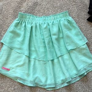 Simply Southern Aqua Layered Mini Skirt